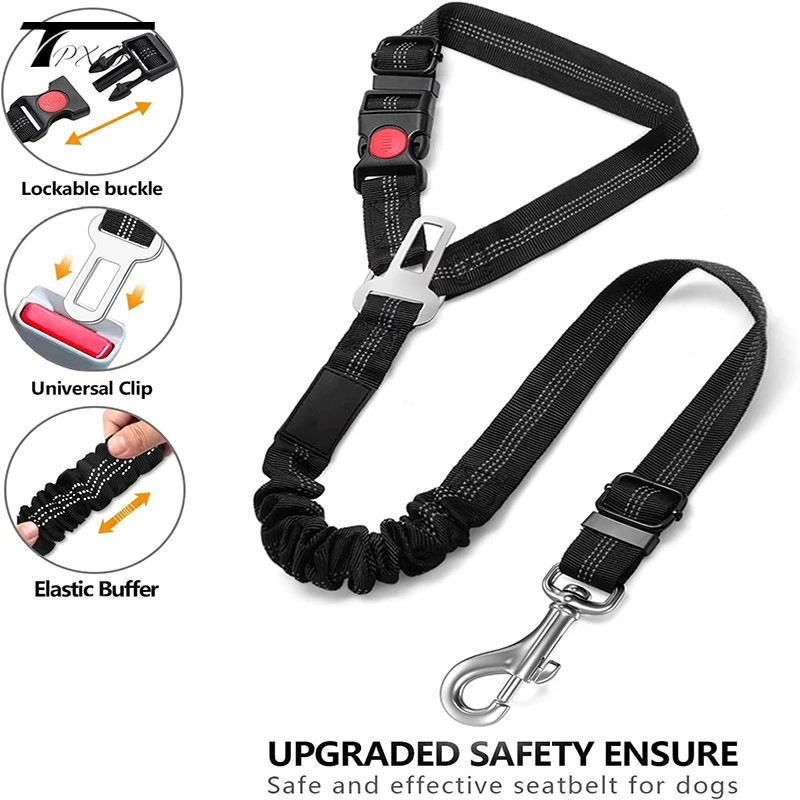 Two-in-one Dog Safety Belt Pet Car Safety Belt Can Be Adjusted For Pet Accessories Of Cat And Dog Collar Dog Collar