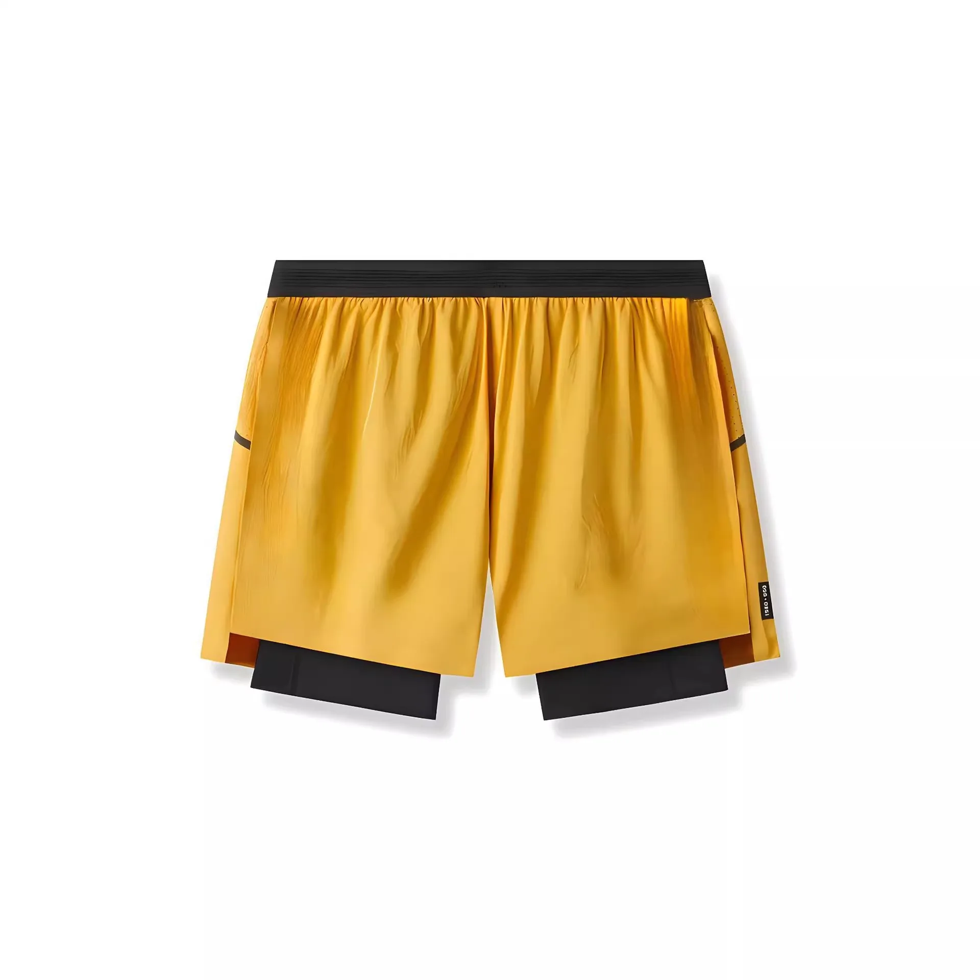 Fitness deixar dois pares de shorts capri calças de secagem rápida dois-em-um shorts esportivos dividir cintos de corrida forro interno para homem