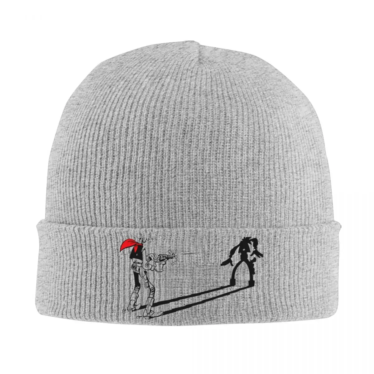 Lucky Luke Faster Than His Shadow Hat Autumn Winter Beanies Fashion Daltons Anime Caps Men Women Acrylic Skullcap