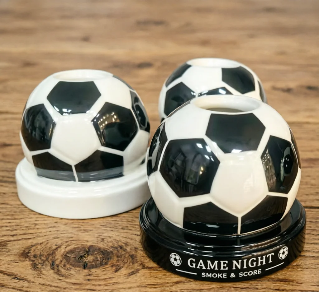 Football Shaped Cocktail Smoker Ceramic Smoking  for Whiskey and Craft Cocktails Gift for Bar Smoking Tool