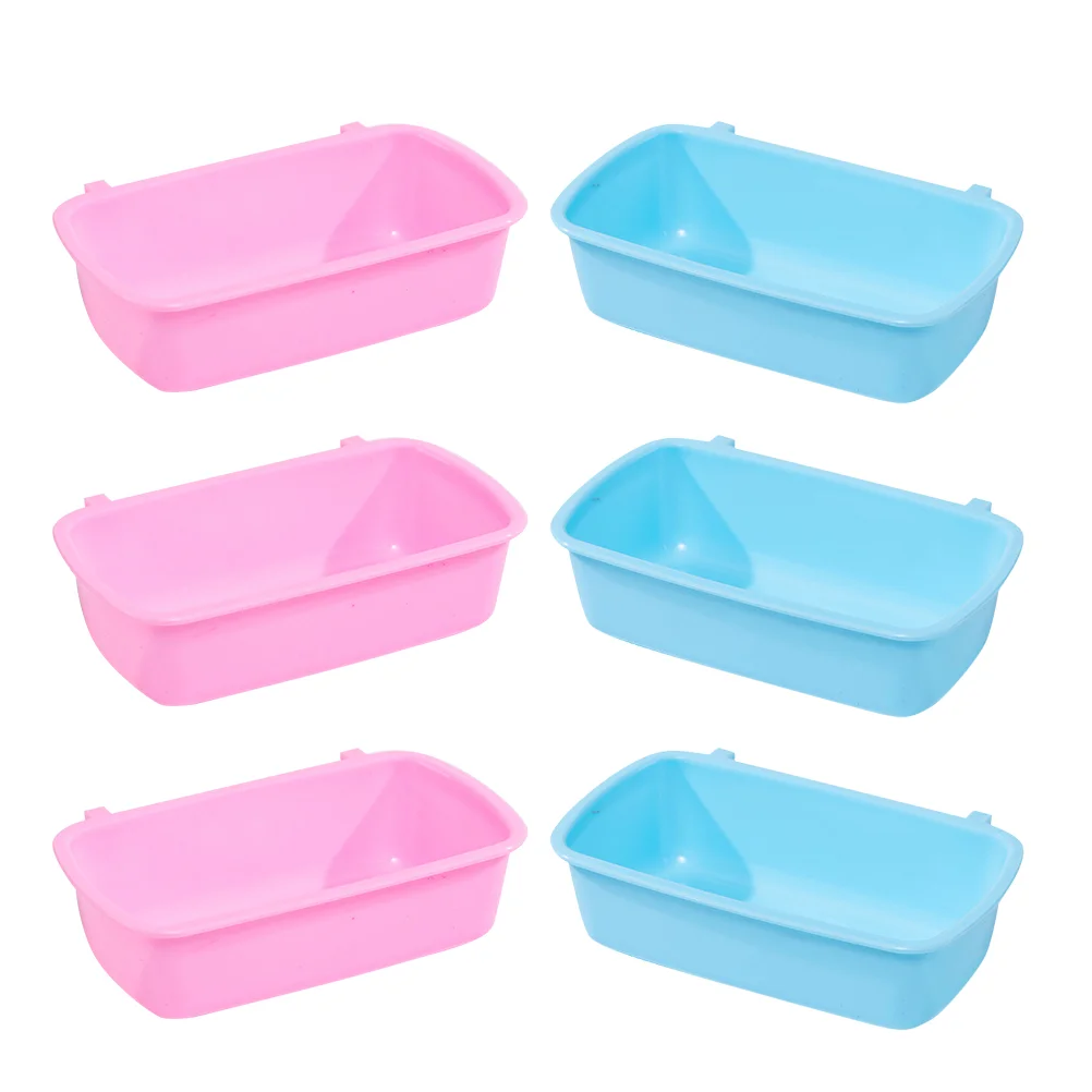 

6 Pcs Hamster Food Box Hanging Bowls Rat Feeding Small Animal Water Pet Supplies Feeders Guinea Pig Dish