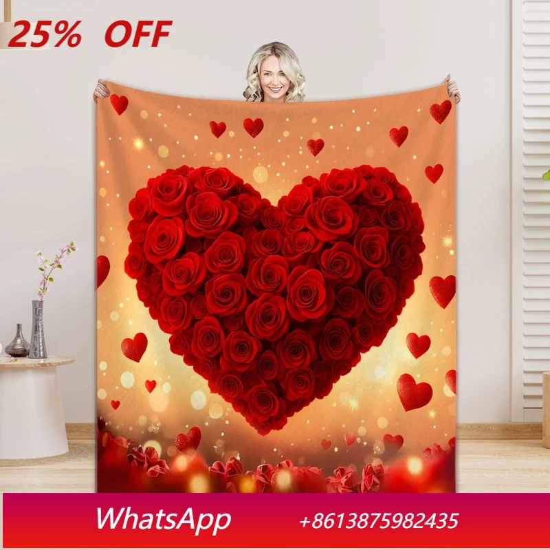 

LTT Flower Flannel Blanket Home Camping Leisure Blanket Home Decoration Gifts