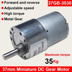 1pc GB37-3530 DC Gear Motor 12V High Torque Robot Parking Lock Cooking Machine Intelligent Device Motor 24V CW/CCW Electrical Ac