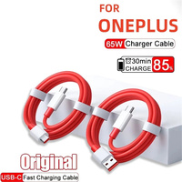 PD 65W SuperVOOC USB Type C Fast Charger Cable For OnePlus Ace 12 11 10T 9 8T 7T Pro USB-C Warp Dash Charge 6T 5T Data Wire