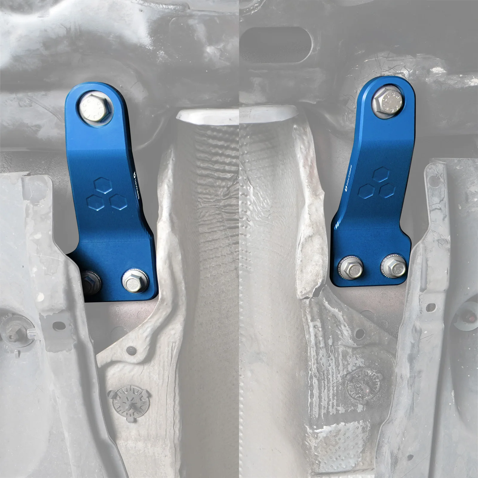 BEVINSEE Aluminium 12mm Vordere Rahmengestärkung für VW Golf MK7 MK8 für Tiguan Jetta, für Audi A3 S3 RS3 8V/8Y TT/TTRS 8S Q3 Q2 – Detail 3