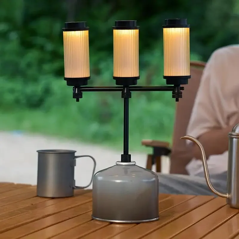 

Camping Lantern Stand Detachable Aluminum Alloy Candlestick Lamp Bracket Portable Outdoor Tabletop Light Mount Camping