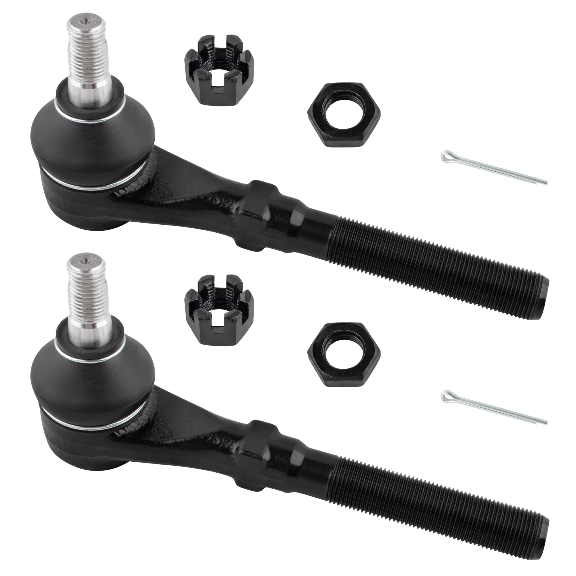 BOXI 4pcs Front Inner and Outer Tie Rod Ends Fit for Ford Expedition 1997-2002/for F-150 1997-2003/F-250 1997-1999 / for Lincoln Navigator 1998-2002 - FIT 4WD MODELS ONLY | ES3366 ES3367 ES3369 ES3370