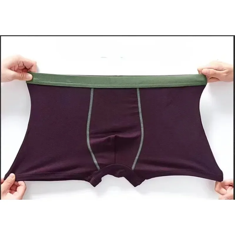 Plus Size Men's Boxer Shorts - Anti-Bacterial & Quick-Dry Breathable Cotton Underwear Mid-Rise Comfortable Trunks
