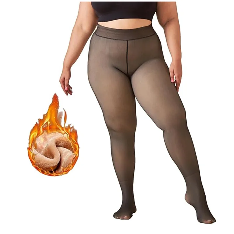 Półprzezroczyste rajstopy termiczne Rajstopy polarowe Rajstopy z podszewką do codziennego noszenia Moda zimowa