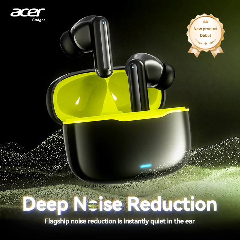 سماعات رأس بلوتوث لاسلكية داخل الأذن من Acer Anc لتقليل الضوضاء النشط ومكالمات عالية الدقة وصوت دولبي المحيطي وسعة بطارية عالية وعمر بطارية طويل وألعاب الموسيقى بدون تأخير مناسبة للاستخدام الرياضي والجري واللياقة البدنية #4