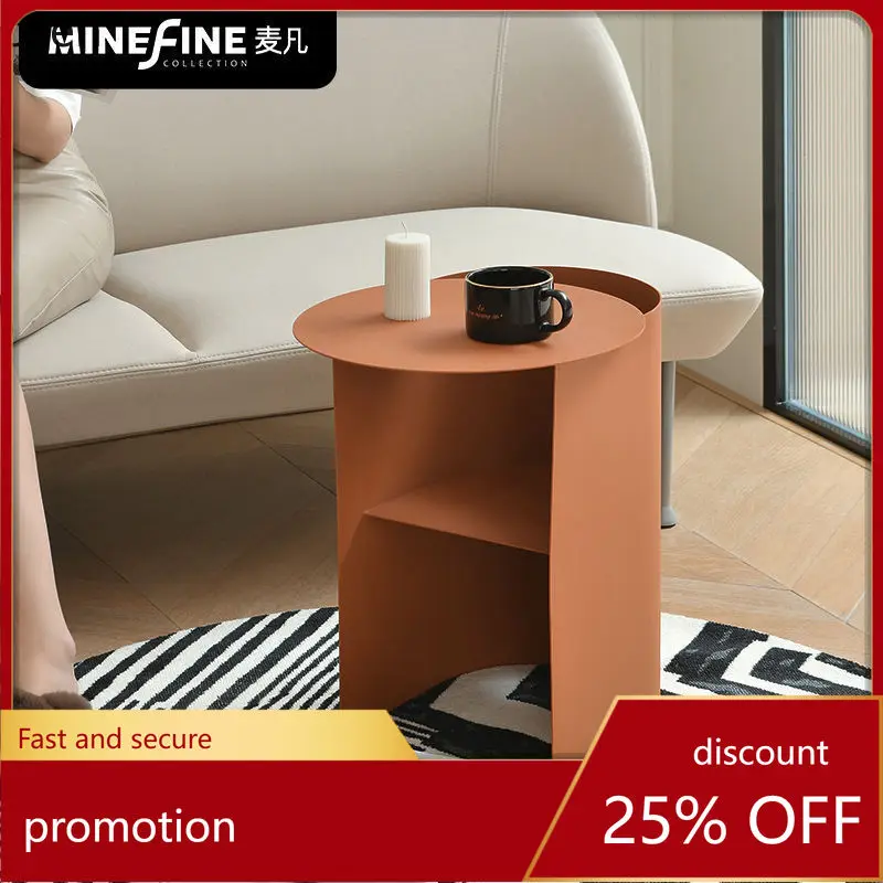 

CZ Modern Minimalist Iron Art Coffee Table Creative Living Room Sofa Side Table Bedroom Bedside Table