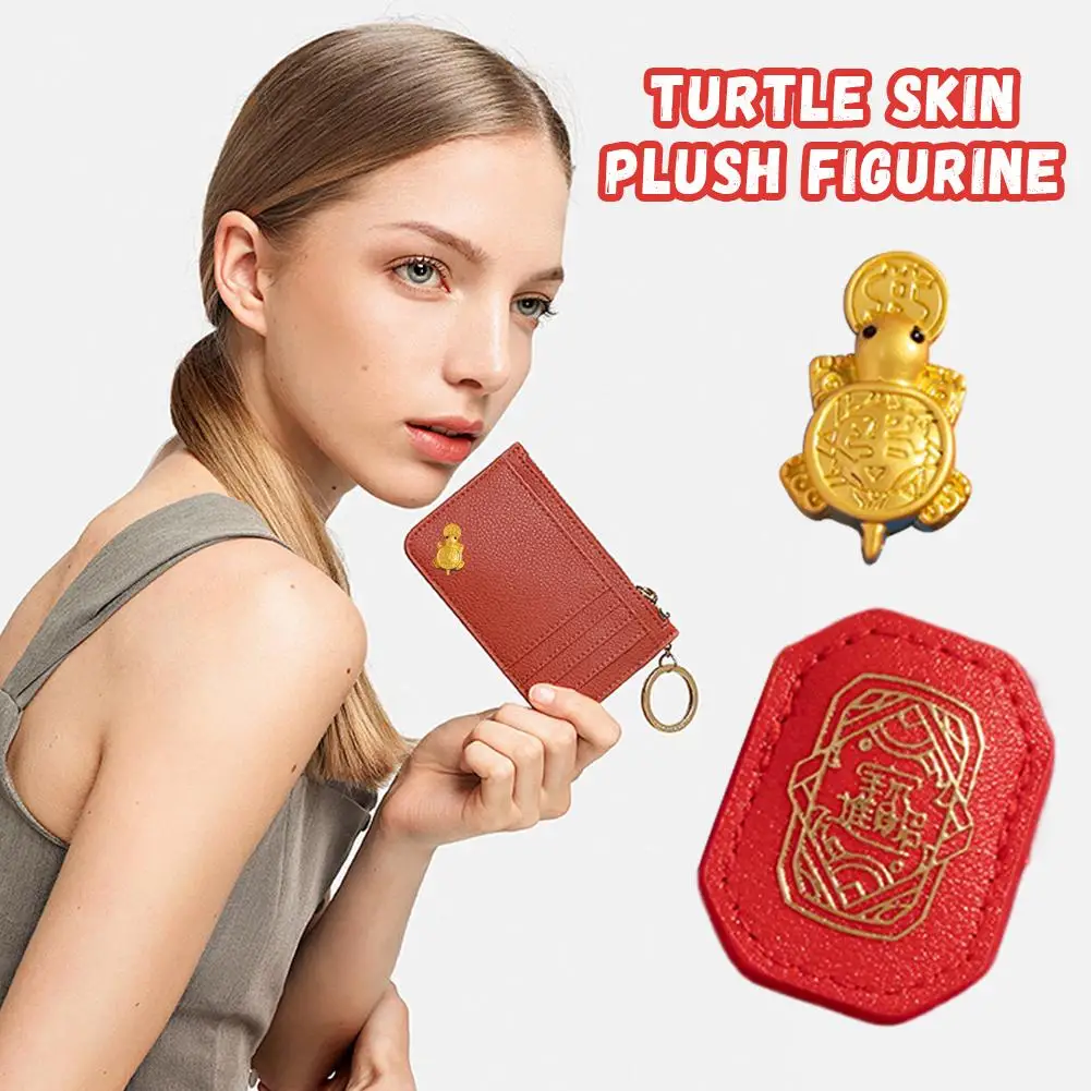Traditional Eastern Decor Mini Golden Tortoise Guarding Praying Wealth Statue Decorations Golden Turtle Statue Lucky Decorations