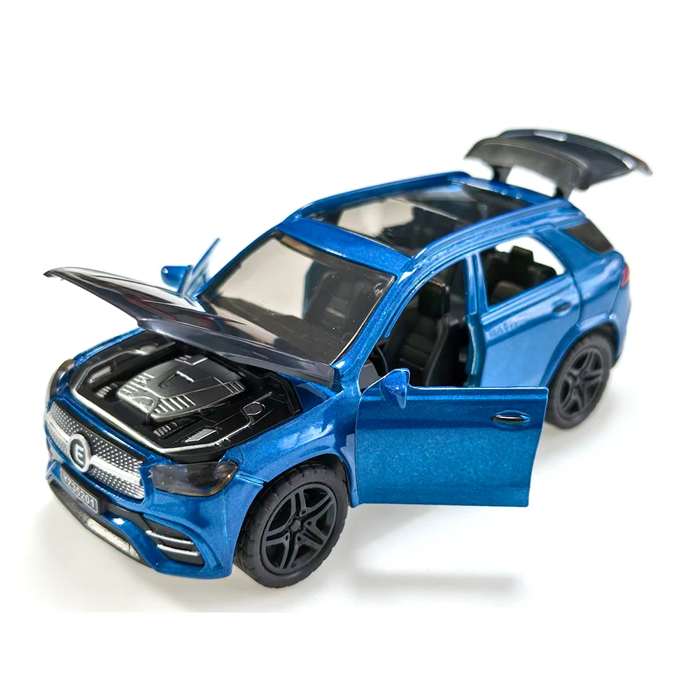 (Bagged) 1/36 GLE SUV Alloy Pullback Toy Car, Die-Cast Metal, Boy's Toy, Four Doors Can Be Opened, Strong Pullback Function.