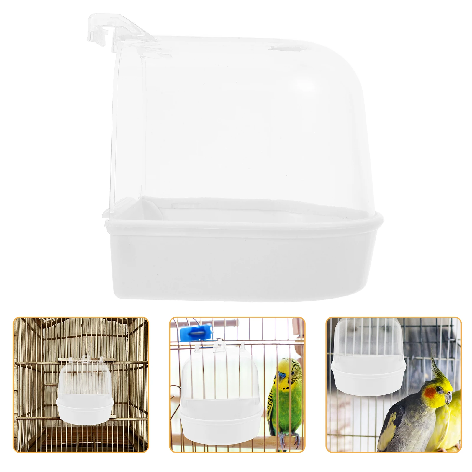 

Hanging Transparent Parrot Cage Multifunctional Safe Clean Indoor Outdoor For Parakeets Cockatiels Birdcage Deck Small