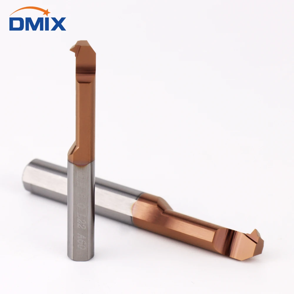 DMIX MIR Taglierina per alesatura per filettatura in metallo duro rivestito Mini tornio interno Utensile per tornitura Copia di piccoli fori in lega di acciaio al tungsteno