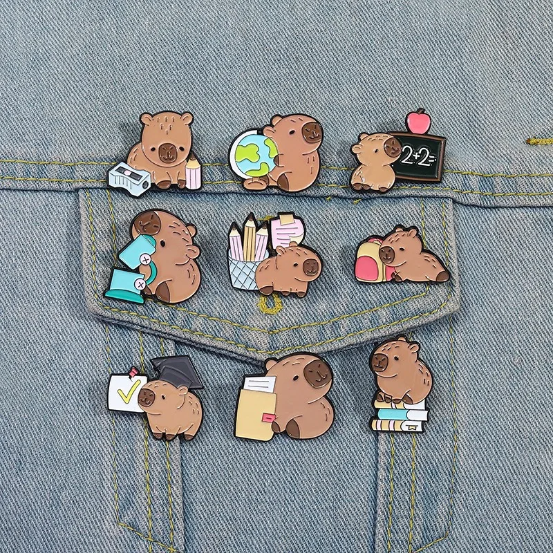 Подарки-для-студентов-набор-капибары-примерно-3-см-школьные-булавки-ювелирные-изделия-из-сплава-булавки-для-украшения-одежды-рюкзака