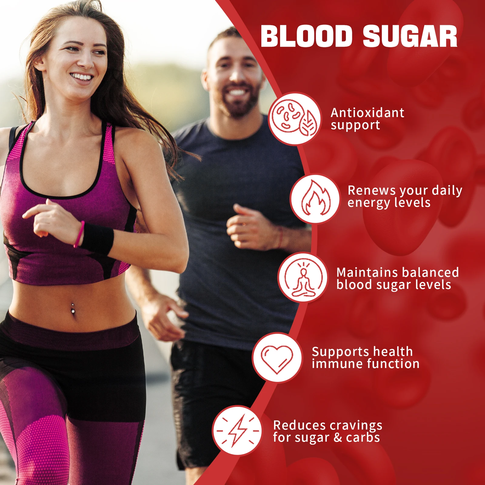 BBEEAAUU Blood Sugar Health Supplement with Bitter Gourd, Berberine, Cinnamon and Grape Seed Health for Middle-aged &Old People