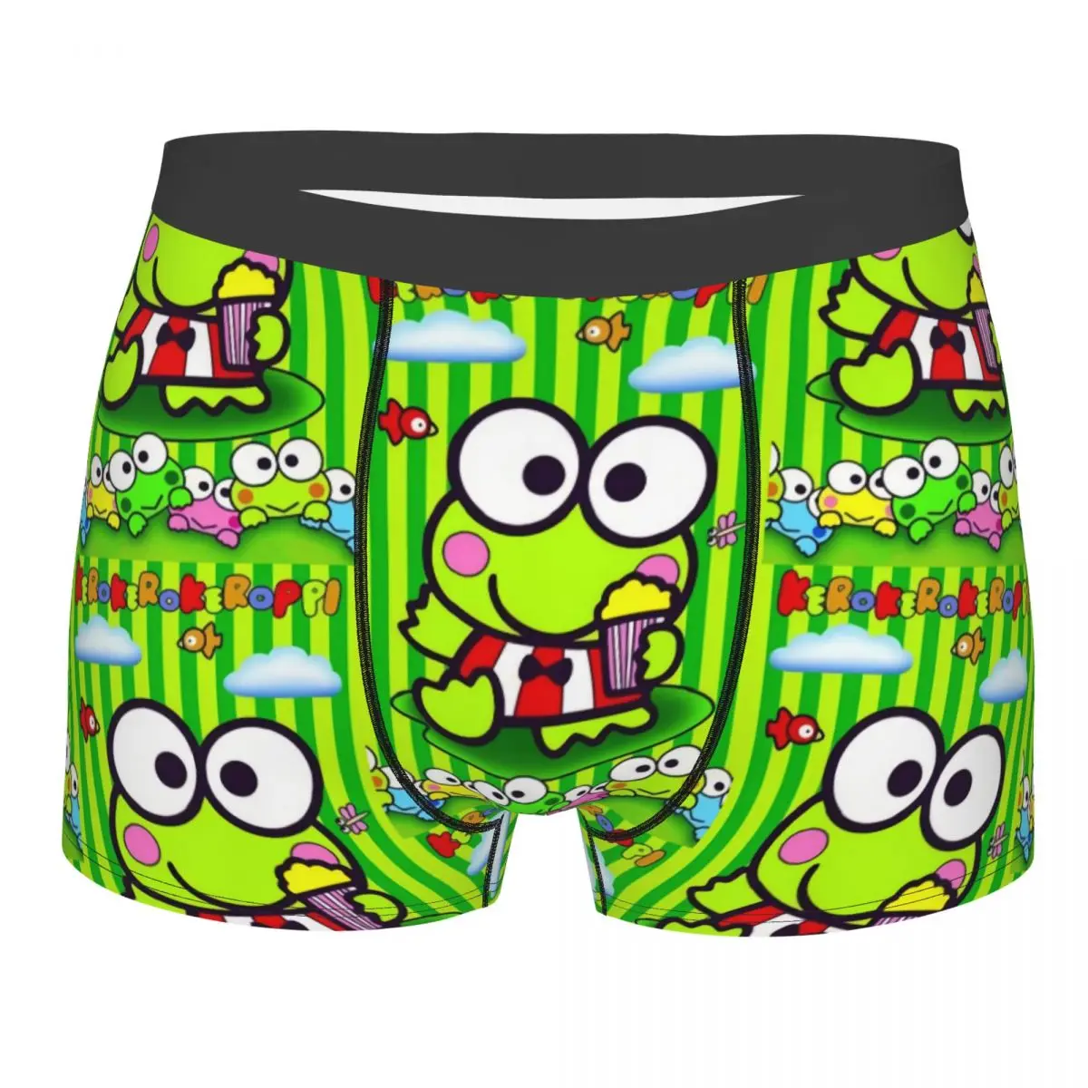 Custom Disney Cartoon Kero Kero Keroppi Sanrio Anime Underwear Men Stretch Boxer Briefs Shorts Panties Soft Underpants For Male