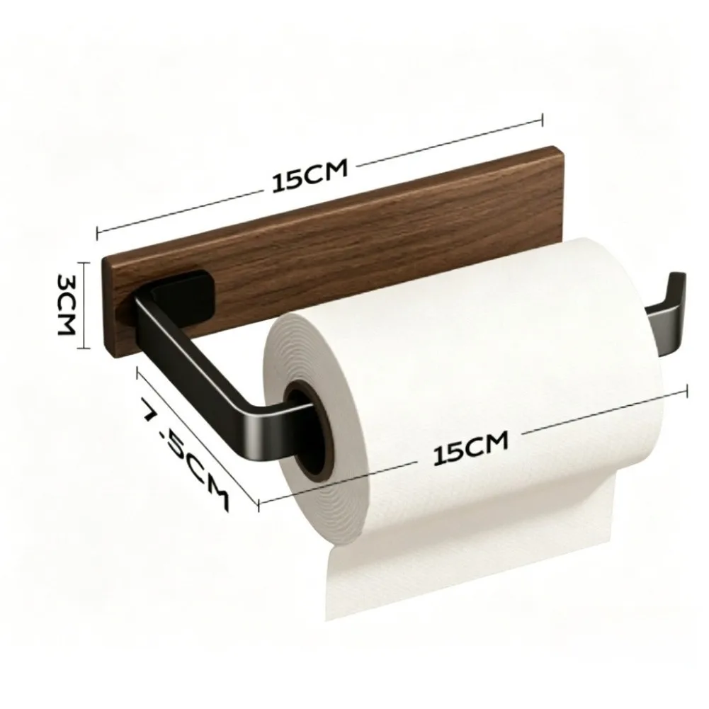 2Pcs 15Cm Kitchen Paper Towel Holder Wall‑Mount Drill‑Free Installation Paper Roll Dispenser For Home Kitchen Space‑Saving
