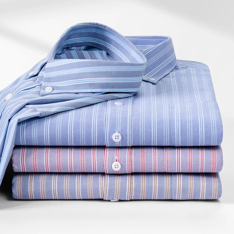 

Men's long-sleeved cotton shirt, new style Oxford fabric shirt, casual and versatile, comfortable, simple and fashionable.