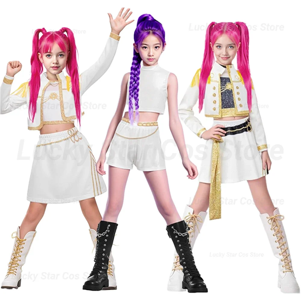 

2026 Rumi Cosplay Costume Suit Zoey Oufits Dresses Mira Clothing Kpop 3D Printed Girl Group Stage Performance Halloween Costumes