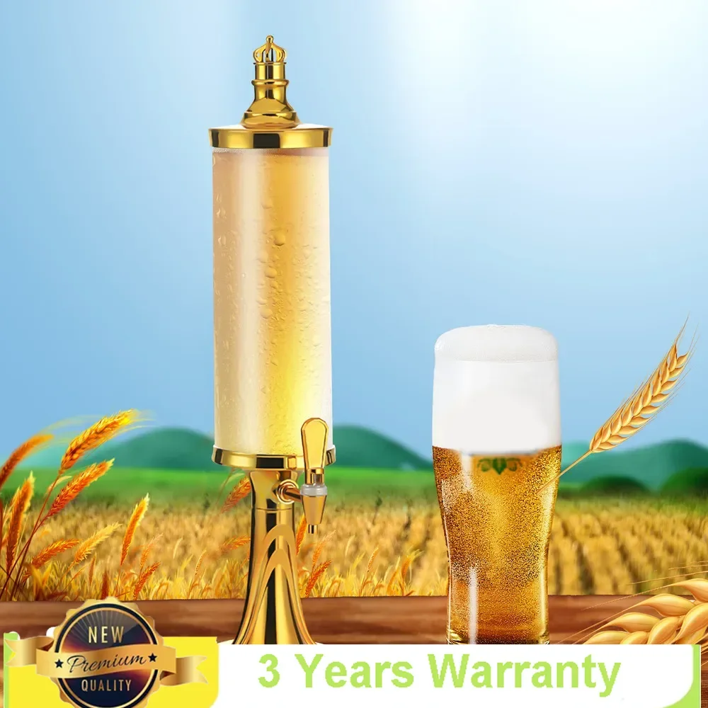

Bymaocar 3L/0.793gal Beer Tower Thickened Base Party Faucet Beverage Drink Dispenser W/ LED Light & Scale Fit Restaurants & Bars