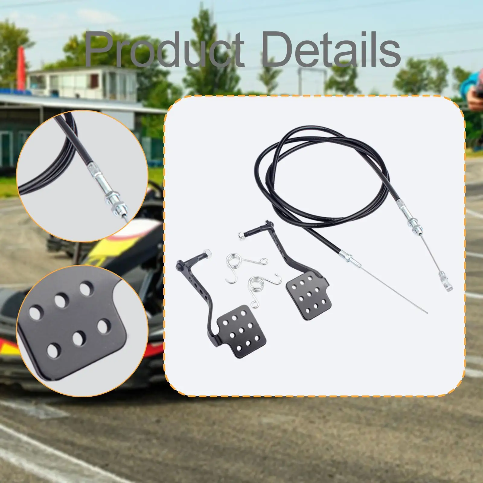 Para pedałów do gokarta, pedały hamulca i gazu do gokartów z silnikiem 212cc 196cc 6.5HP