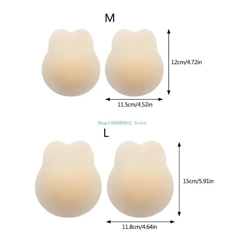 N7YE Women Women Silicone Nipple Cover Facties Arbbit Ears Brabel Cover Bra for Dress #6