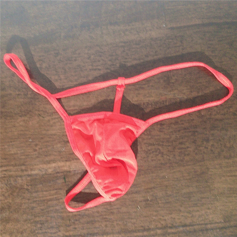 Male See Through G-String Sexy Underwear Elastic Thongs T-Back Briefs Flirt Tease Underpants Scrotum Panties Cock Bulge