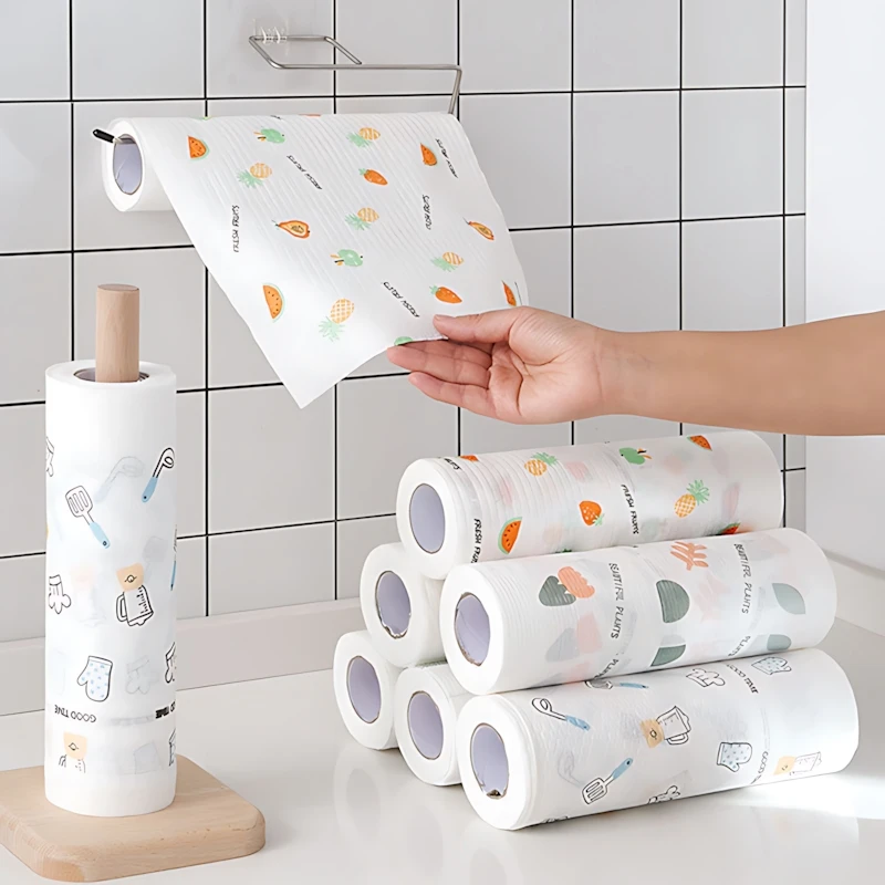 Multi-Scene Paper Towel Roll 25cm, High Absorbent for Kitchen, Bathroom, Dining Table, Quick Dry & Lint-Free, 1 Roll/Pack