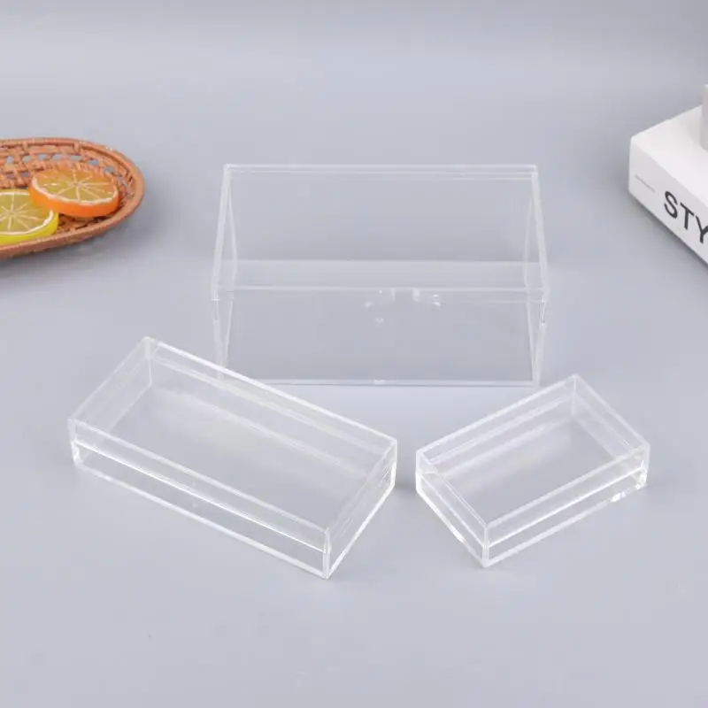 Thickened Rectangular Acrylic Storage Box High Transparency Food Gift Packaging Plant Landscaping Transparent BoxHotsale