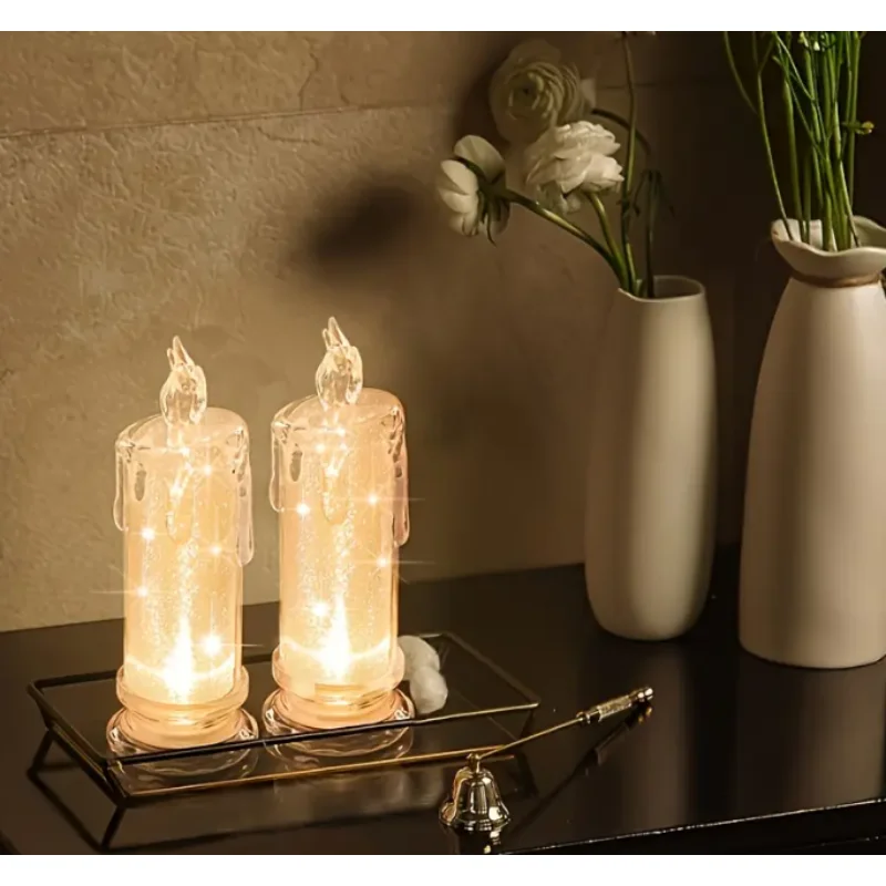 3 stuks LED-kaarslantaarns met batterij - Vlamloze kaarsen voor romantische bruiloften, Valentijnsdag, verjaardagen, familiediners en zijn