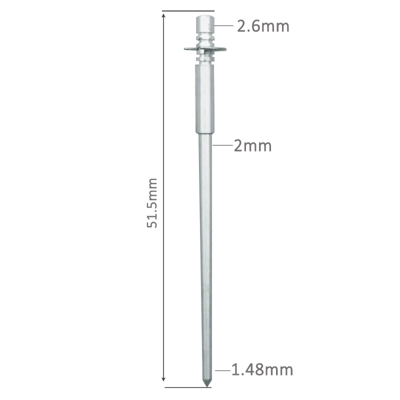 다이어프램 부품용 기화기 메인 제트, 오토바이 개조 기화기 메인 오일 니들 및 클립, 46.5mm, 56.5mm, 51.5mm, 세트당 2 개