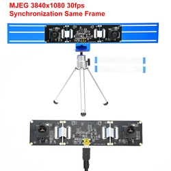 1080P 3D moduł kamery USB podwójny obiektyw 2MP synchroniczna ta sama ramka, linia bazowa regulowana, dla systemu Windows Linux Android VR