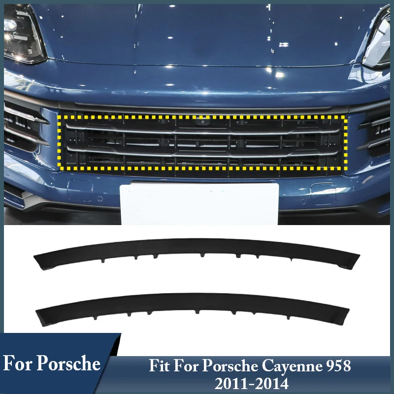 

High Quality Front Bumper Center Grille Molding Trim Strips For Porsche Cayenne 958 2011 2012 2013 2014 95850597300, 95850597400