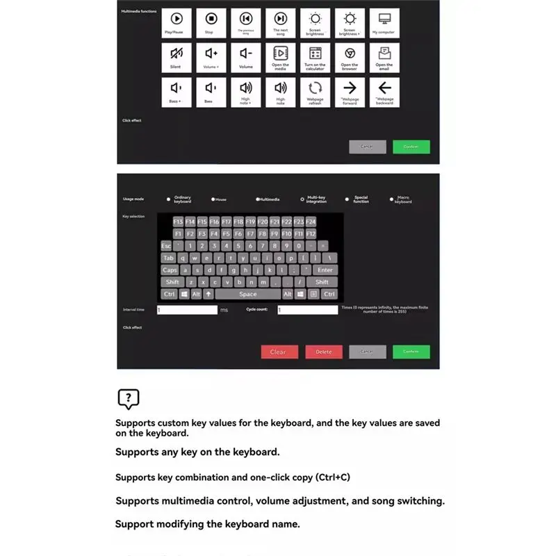Mini 1-Key Keyboard One-Key Shortcut Keyboard USB Custom Programmable Macro RGB Mechanical Red Switch Mini Keypad B