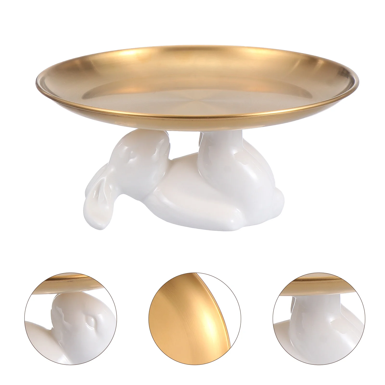 Display Stand Ceramic Rabbit Tray Serving Platter Ceramics Bowl Wedding Party Food Holder