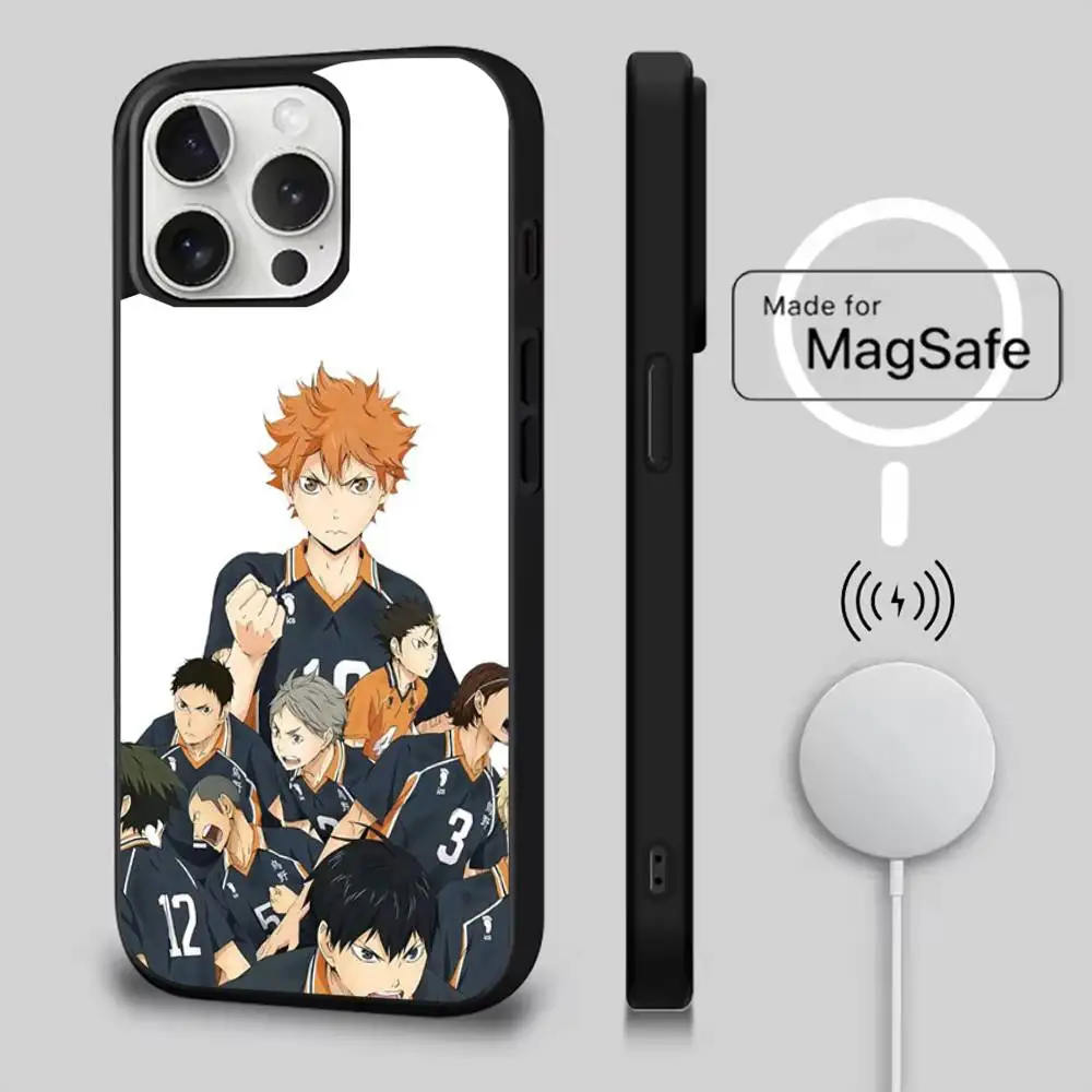 حافظة هاتف أنيمي H-Haikyuu Karasuno لهاتف آيفون 17,16,15,14,13,12,11,Pro,Max,Plus,Mini,SE4,E شحن لاسلكي مغناطيسي Magsafe #5