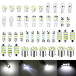 Car Interior White LED Light Mini Bulbs Kit 6000K Canbus Combo Map Trunk Dome Footwell Lamp License Plate Lights Bulbs