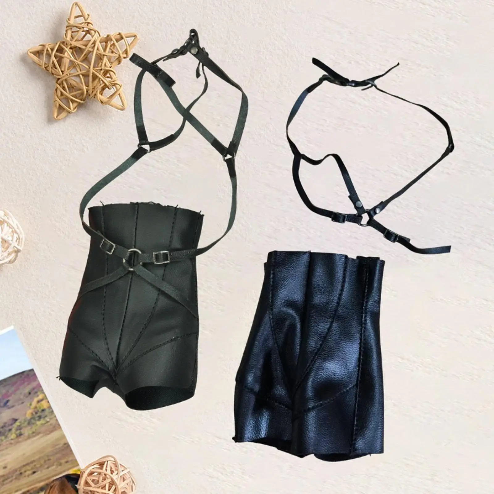 

1/6 Scale Female Clothes for Cosplay PU Leather Figure Clothing Accessories