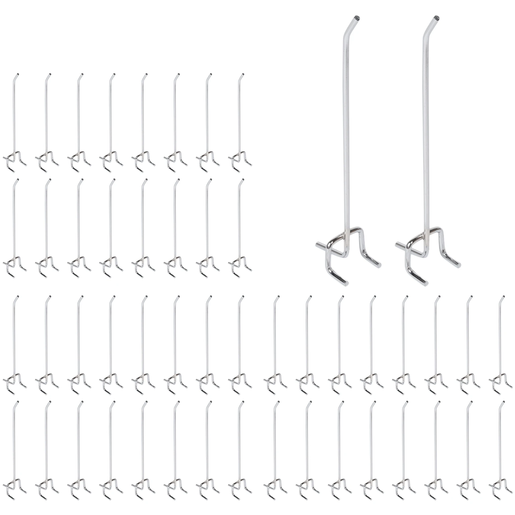 A93E-50 Pcs 6-Inch Pegboard Hooks Metal Shelving Hooks And Organizer Assortment Pegboard Garage Storage Organizer