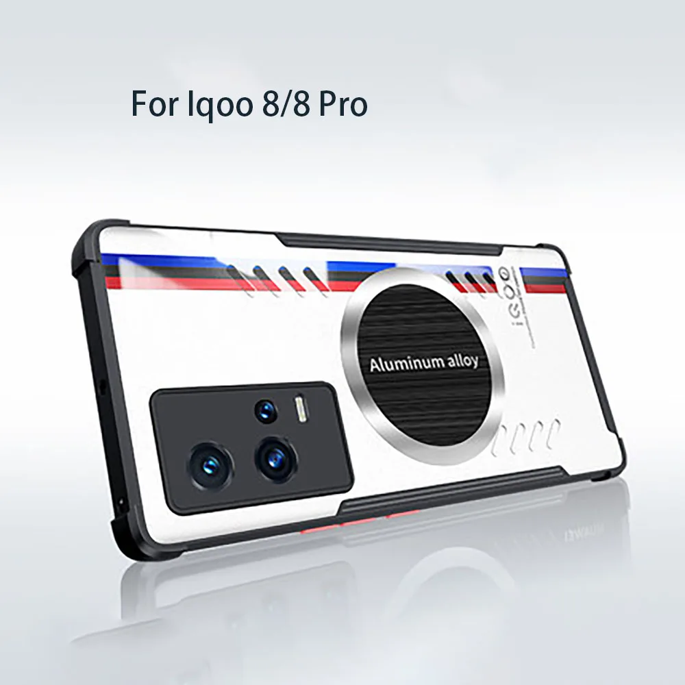 

Full cover Cooling Anti-drop Case For Iqoo 8 Graphene Aluminum alloy chip Heat dissipation For Iqoo8 Pro protective cases