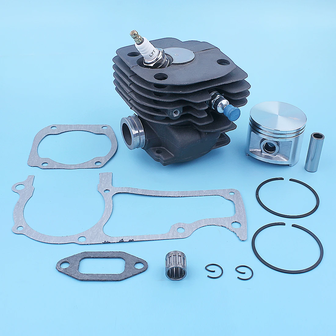 Grande Furo Cilindro Pistão Kit de Gaxeta Extremidade Superior para Husqvarna 372xp 365 371 362 371k 375k Serra de Corte Rolamento de Agulha 52 mm