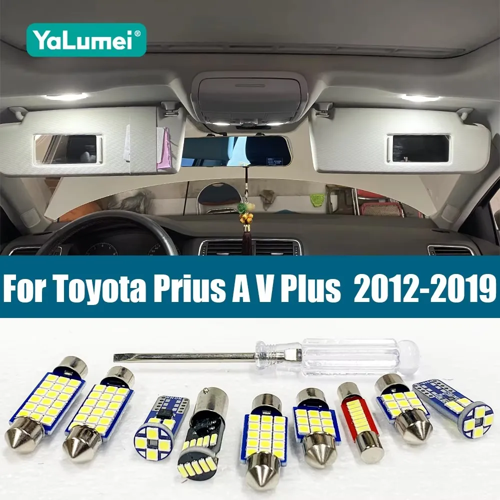

Для Toyota Prius V Prius A Plus 2012-2019: Светодиодная лампа для салона автомобиля, подсветка зеркала, аксессуары