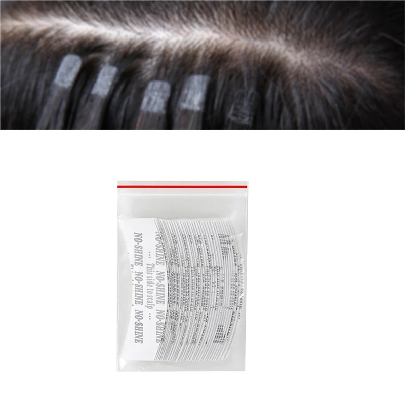 Cinta para peluca sin brillo, extensión adhesiva doble, tiras de cinta para el cabello para tupé/Peluca de encaje, película de unión