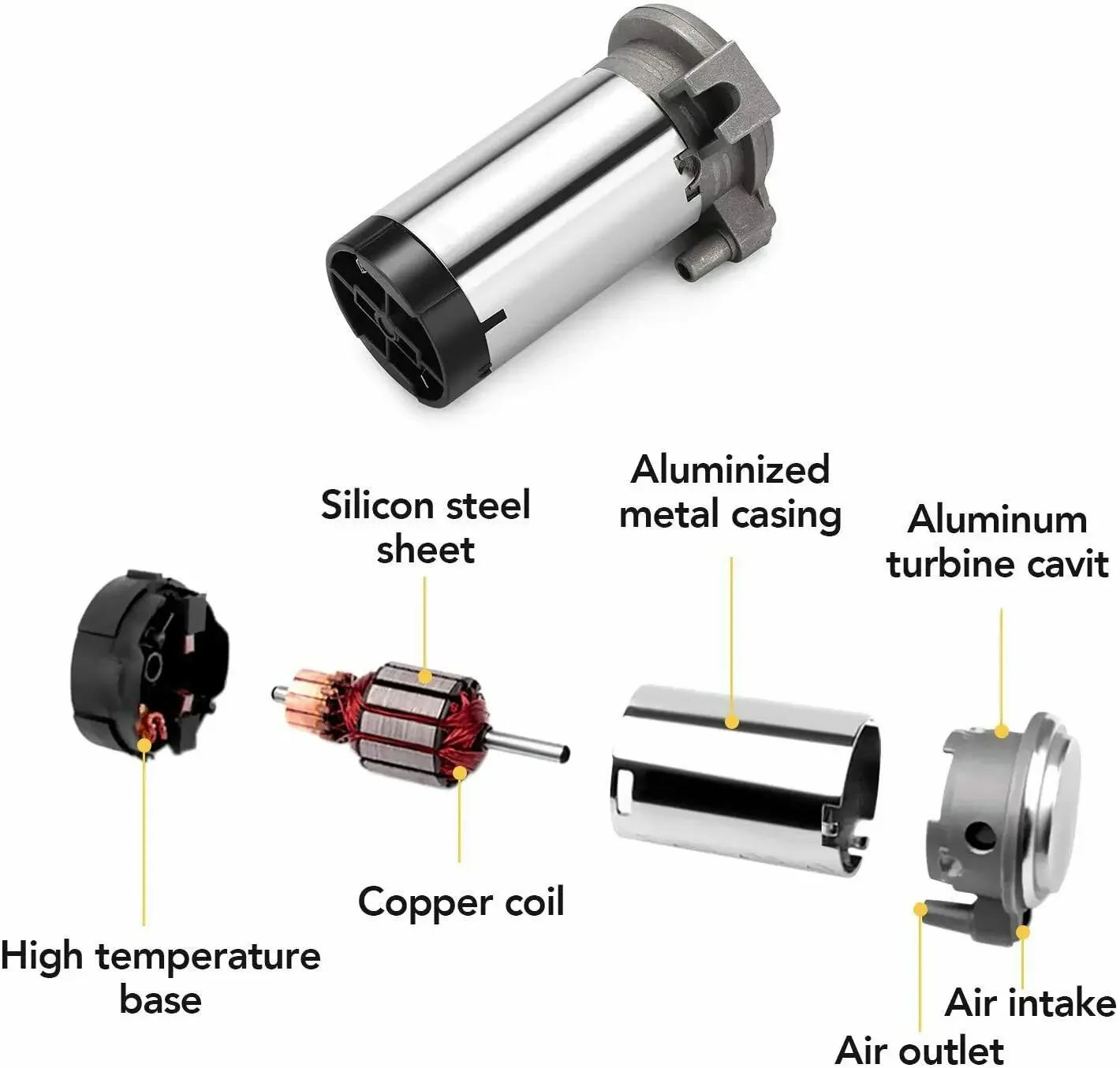 High Quality Car Air Horn Compressor Pump 12V Red Silver Motor Electric