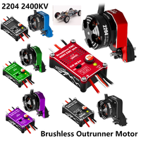New RC motor 2204 2400KV Brushless Outrunner Motor W/ Transmission & 30A Brushless ESC for 1/24 RC Crawler Axial SCX24 Upgrade