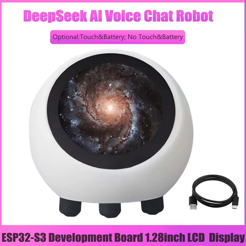 DeepSeek AI Voice Chat Robot ESP32-S3 1.28inch LCD Display N16R8 Electronic Eye Clock Desktop ESP Home Assistant For XiaoZhi