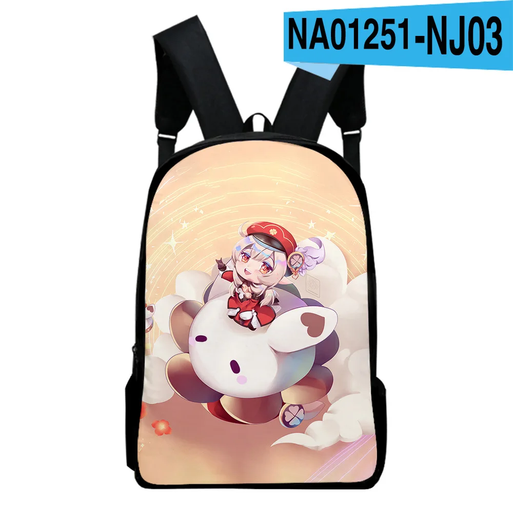 Classic Popular Genshin Impact Notebook Backpacks pupil School Bags 3D Printed Oxford Waterproof Boys/Girls Laptop Backpacks