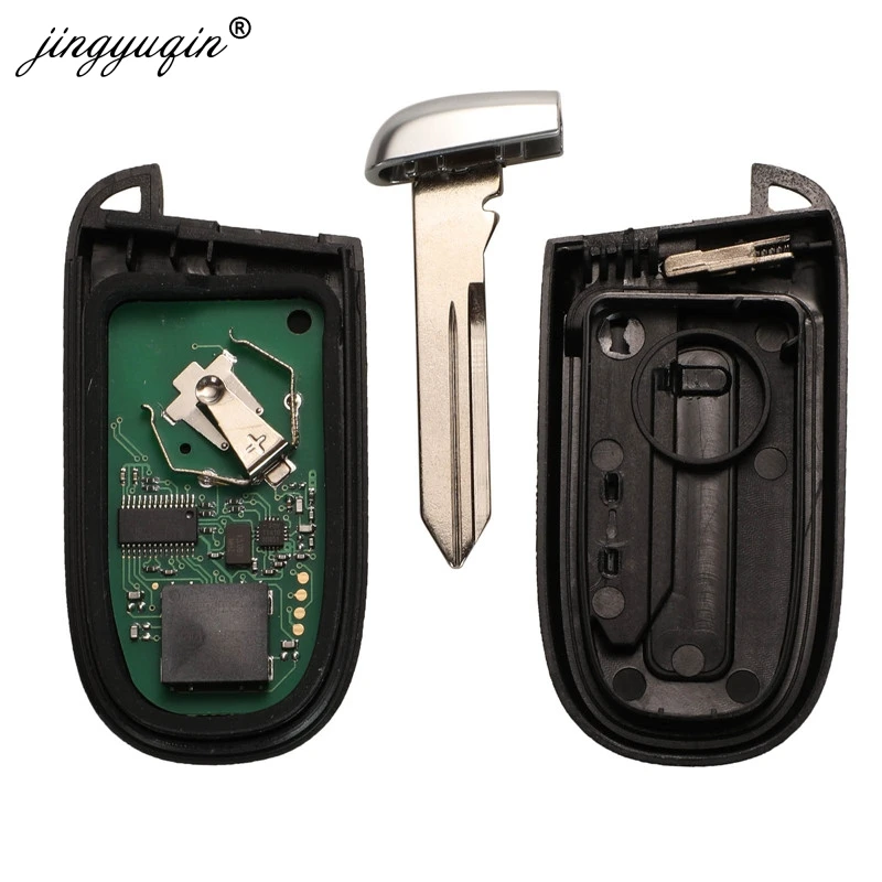 Jingyuqin KeylessGo 433Mhz Hitag-AES 4A 칩 2/3/4/5 BTN 원격 스마트 키 지프 체로키 Durango 크라이슬러 GQ4-54T